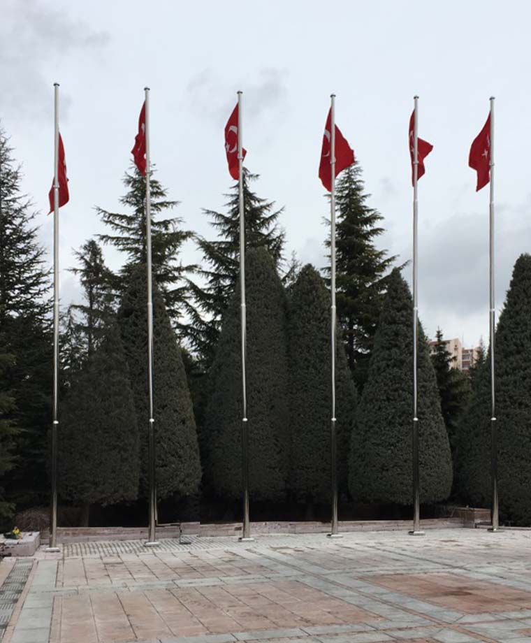 Çankaya Köşkü Paslanmaz Bayrak Direği
