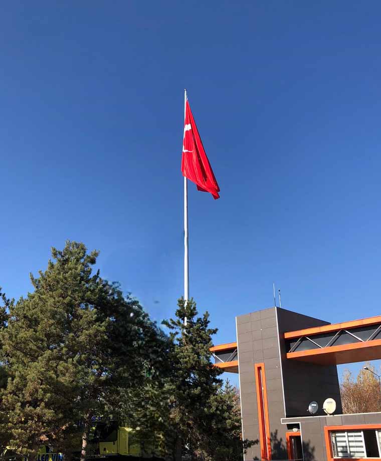 12. Bölge Karayolları Galvaniz Bayrak Direği