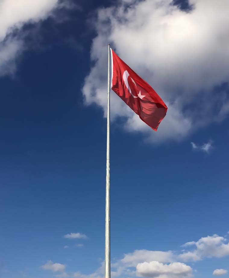 Etimesgut Belediyesi Galvaniz Bayrak Direği