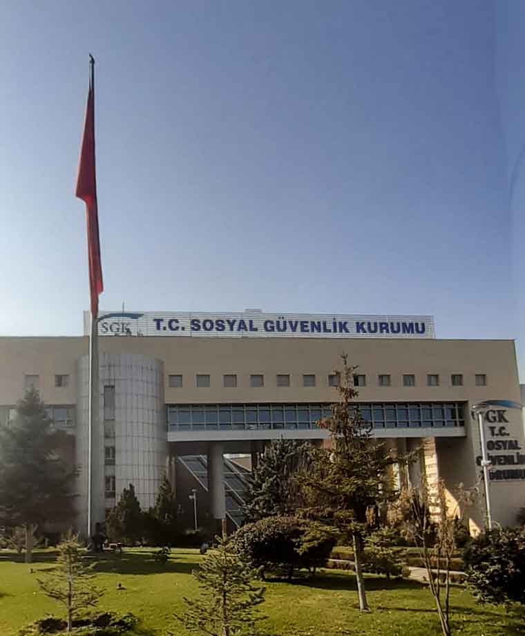 T.C Sosyal Güvenlik Kurumu Galvaniz Bayrak Direği