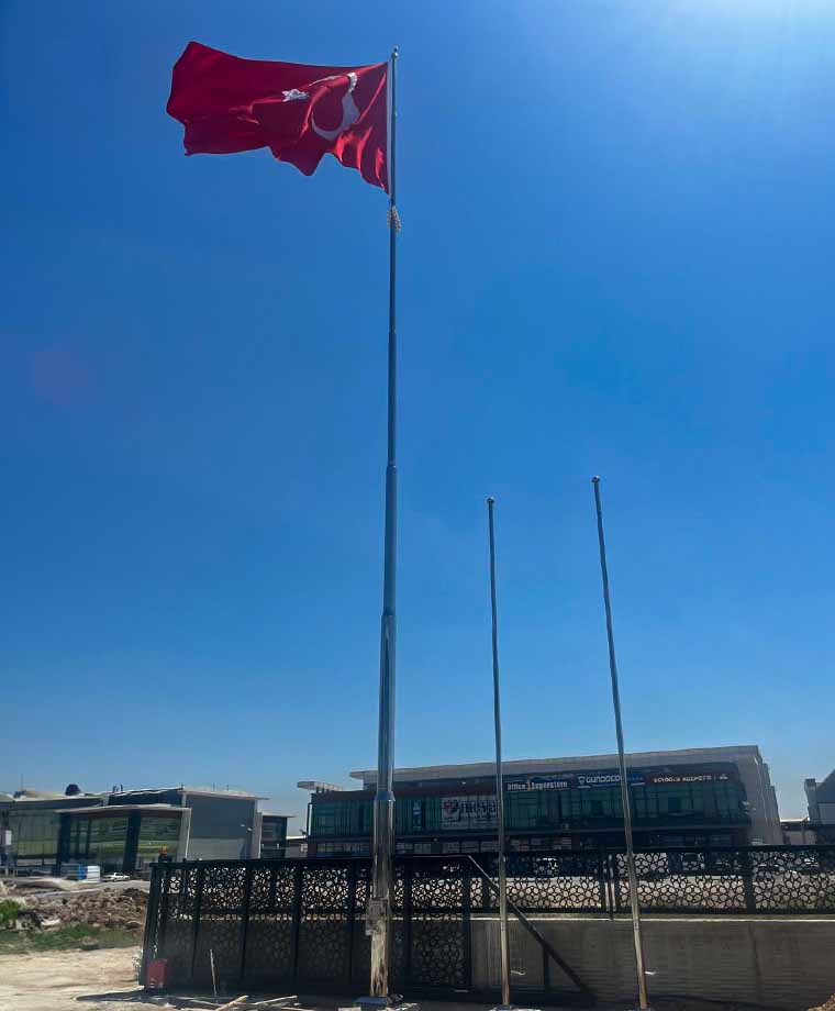 Oksan Çelik Paslanmaz Bayrak Direği