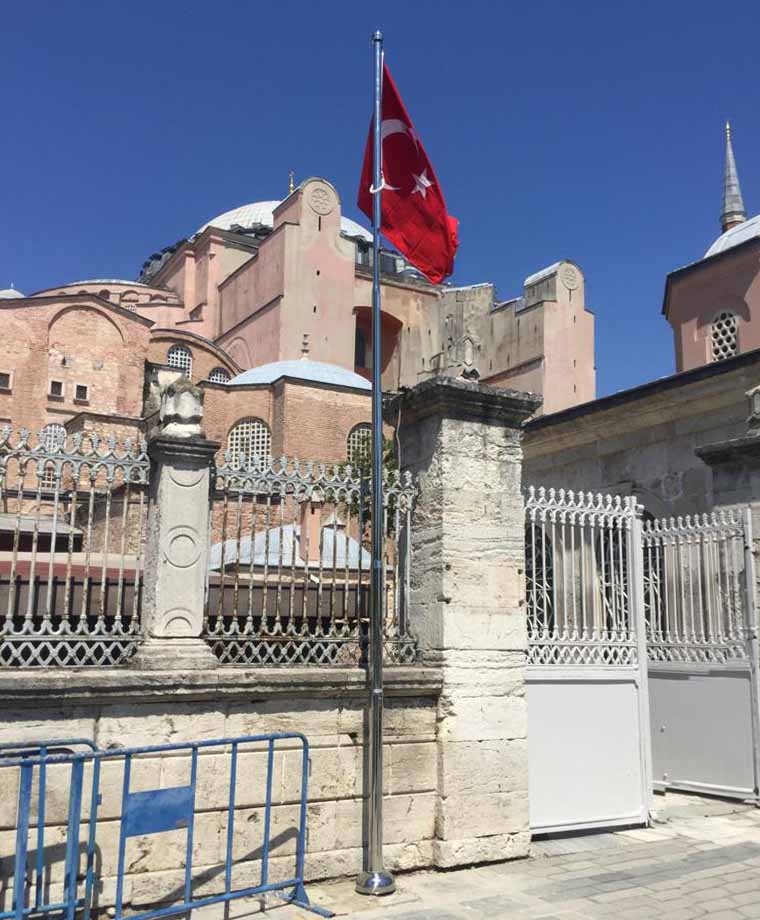 Ayasofya Cami Paslanmaz Bayrak Direği