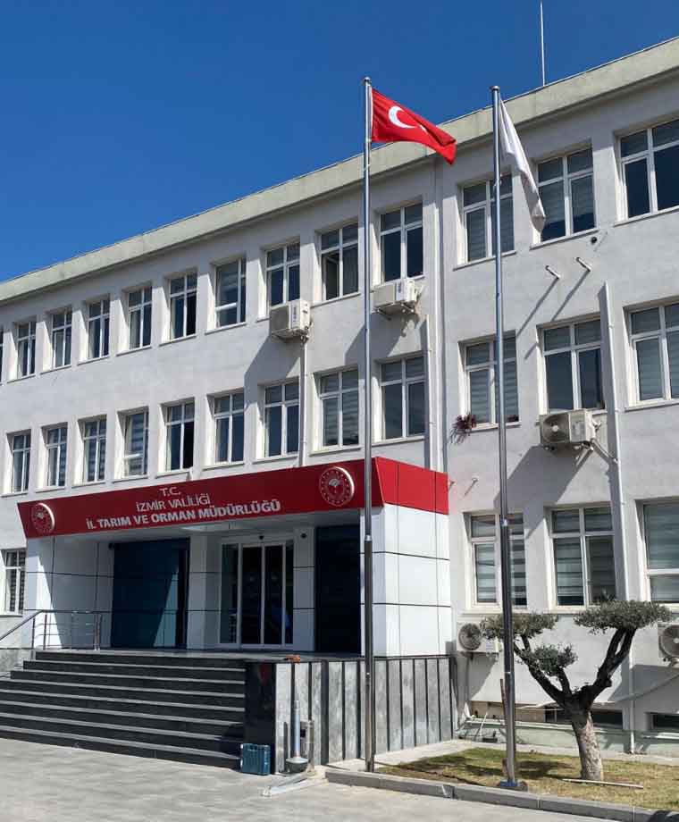 İzmir Valiliği İl Tarım ve Orman Müdürlüğü Paslanmaz Bayrak Direği
