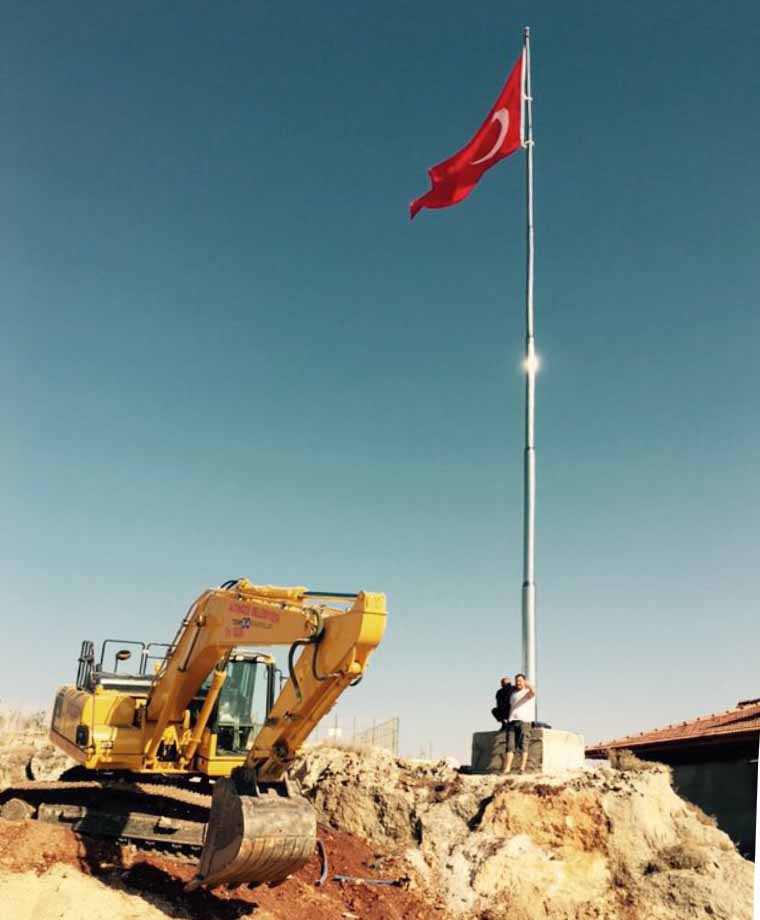 Altınözü Belediyesi Paslanmaz Bayrak Direği