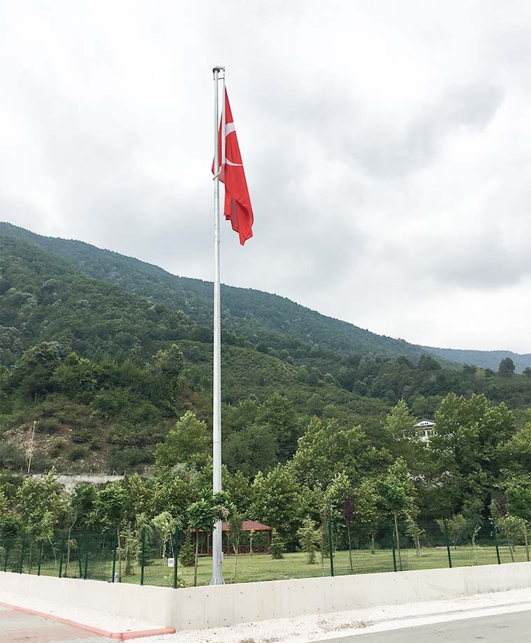 Hidroelektrik Santrali Paslanmaz Bayrak Direği