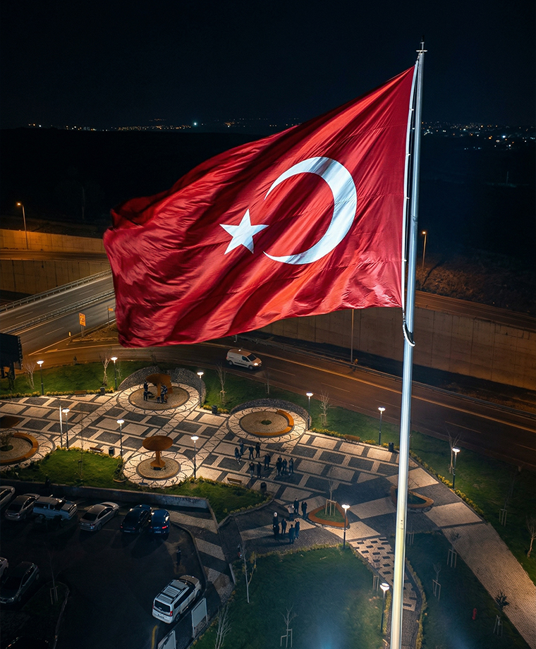 Mamak Belediyesi Galvaniz Bayrak Direği