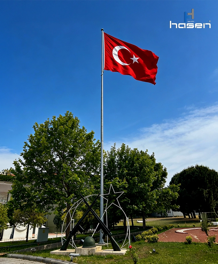 6 metre bayrak direği uygulaması