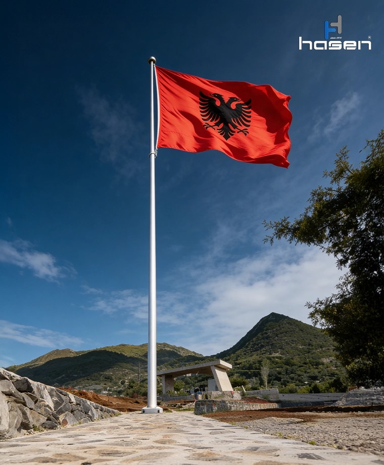 Direkli makam bayrağı takımı